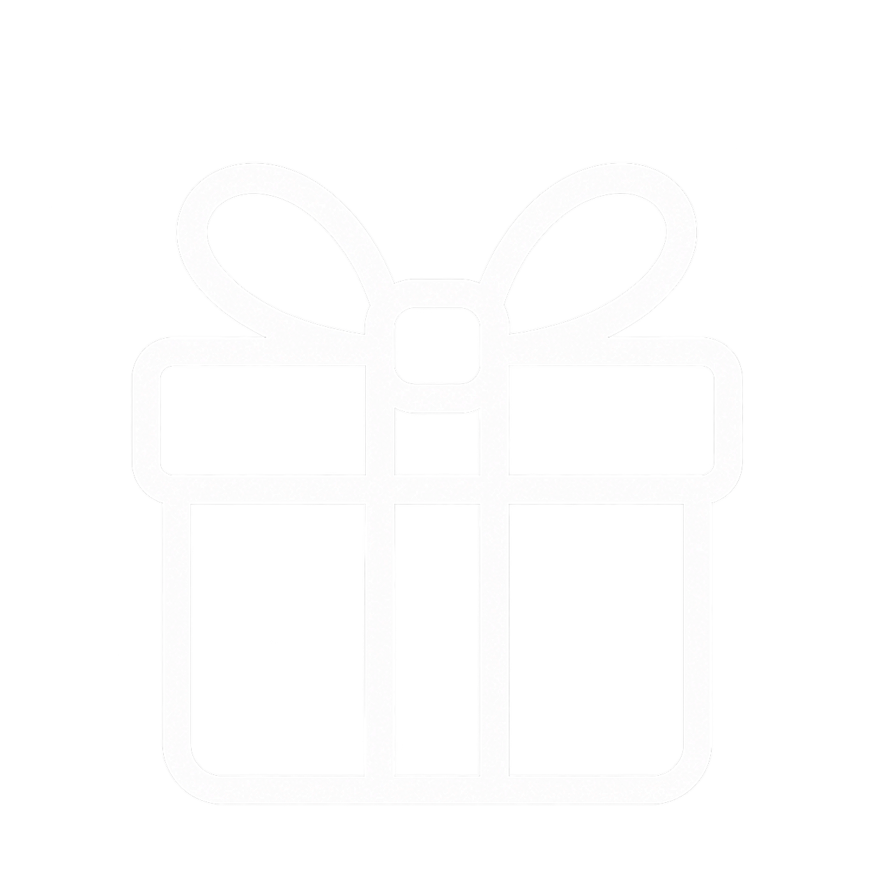 Gift box with ribbon illustration on black background