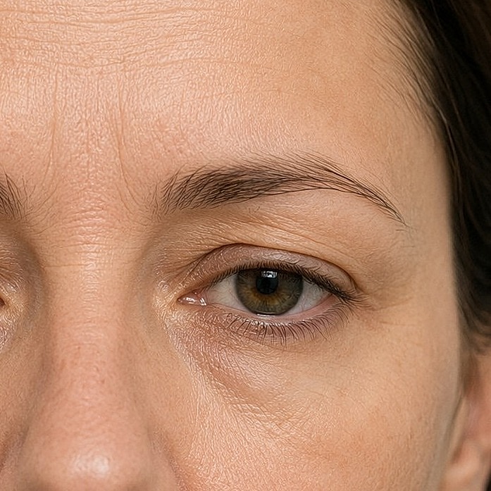 Brow lift concerns: low brows and hooded eyelids.